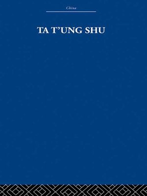 cover image of Ta t'ung Shu